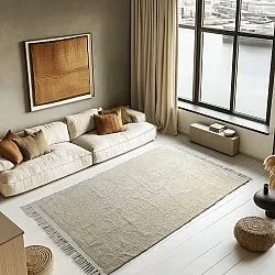 Koberce s dlhým vlasom - Celina Natural Cotton Shaggy (offwhite/beige)