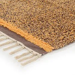 Koberce s dlhým vlasom - Celina Natural Cotton Shaggy (hnedá/oranžová)