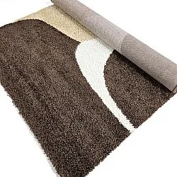 Koberce s vlasom - Chiniot (hnedá/béžová/biela)