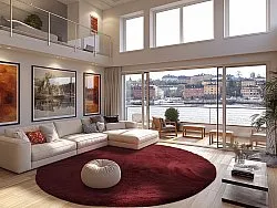 Kruhové koberce - Cloud Super Soft (červená)