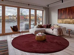 Kruhové koberce - Cloud Super Soft (červená)