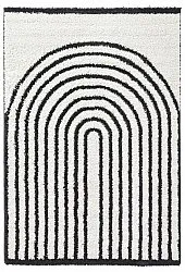 Chlpaté koberce - Cluny (biela/čierna)