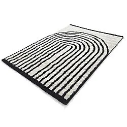 Chlpaté koberce - Cluny (biela/čierna)