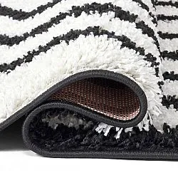 Chlpaté koberce - Cluny (biela/čierna)