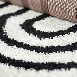 Chlpaté koberce - Cluny (biela/čierna)