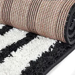 Chlpaté koberce - Cluny (biela/čierna)