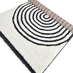 Chlpaté koberce - Cluny (biela/čierna)