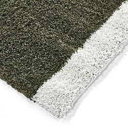 Koberce s dlhým vlasom - Conques (zelená/biela)