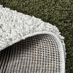 Koberce s dlhým vlasom - Conques (zelená/biela)