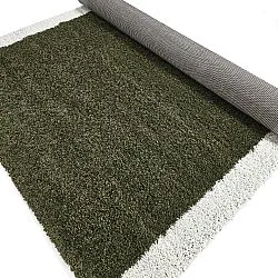 Koberce s dlhým vlasom - Conques (zelená/biela)