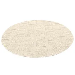 Kolo koberce - Cyrus Natural Cotton Shaggy (béžový)