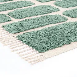 Koberce s dlhým vlasom - Cyrus Natural Cotton Shaggy (zelená)