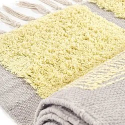 Koberce s dlhým vlasom - Cyrus Natural Cotton Shaggy (žltý)