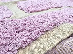 Kolo koberce - Cyrus Natural Cotton Shaggy (fialová)
