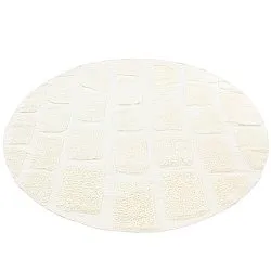 Kolo koberce - Cyrus Natural Cotton Shaggy (offwhite)