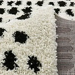 Koberce s dlhým vlasom - Dotty (čierna/biela)