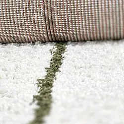 Koberce s dlhým vlasom - Eze (biela/zelená)