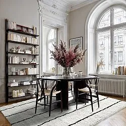 Koberce s dlhým vlasom - Eze (biela/čierna)