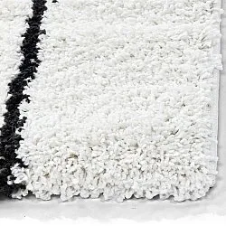 Koberce s dlhým vlasom - Eze (biela/čierna)