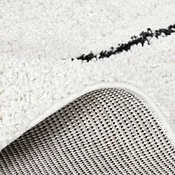 Koberce s dlhým vlasom - Eze (biela/čierna)