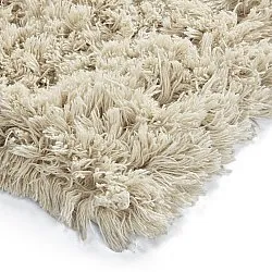Koberce s dlhým vlasom - Fassale Hand Woven Wool Shaggy (krémový)
