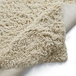 Koberce s dlhým vlasom - Fassale Hand Woven Wool Shaggy (krémový)