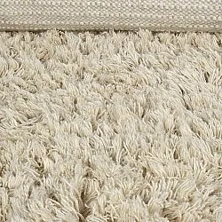 Koberce s dlhým vlasom - Fassale Hand Woven Wool Shaggy (krémový)
