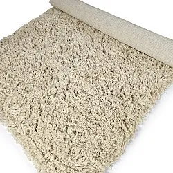 Koberce s dlhým vlasom - Fassale Hand Woven Wool Shaggy (krémový)