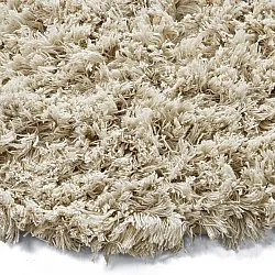 Kolo koberce - Fassale Hand Woven Wool Shaggy (krémový)