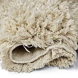 Kolo koberce - Fassale Hand Woven Wool Shaggy (krémový)