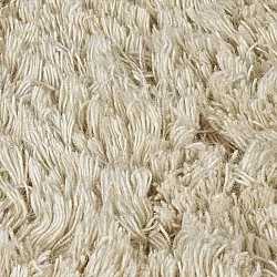 Kolo koberce - Fassale Hand Woven Wool Shaggy (krémový)
