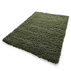 Koberce s dlhým vlasom - Fassale Hand Woven Wool Shaggy (machovo zelený)