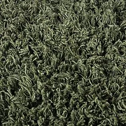 Kolo koberce - Fassale Hand Woven Wool Shaggy (machovo zelený)