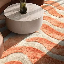 Koberce s dlhým vlasom - Fergana (krémová/oranžová)