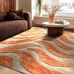 Koberce s dlhým vlasom - Fergana (krémová/oranžová)