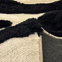 Koberce s dlhým vlasom - Fergana (krémová/čierna)