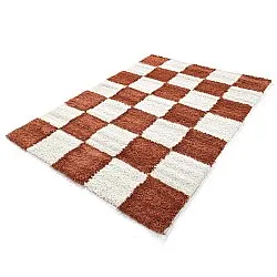 Koberce s dlhým vlasom - Gordes (oranžová/biela)