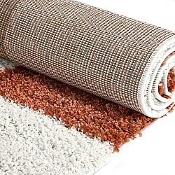 Koberce s dlhým vlasom - Gordes (oranžová/biela)