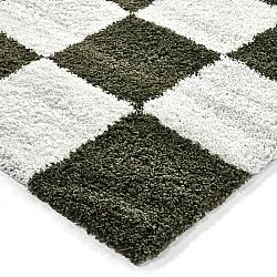 Koberce s dlhým vlasom - Gordes (zelená/biela)