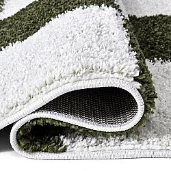 Koberce s dlhým vlasom - Gordes (zelená/biela)