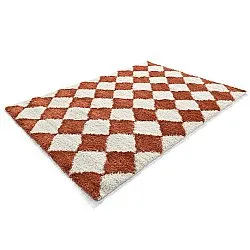 Koberce s chlpmi - Albi (biela/oranžová)