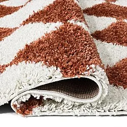 Koberce s chlpmi - Albi (biela/oranžová)