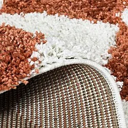 Koberce s chlpmi - Albi (biela/oranžová)