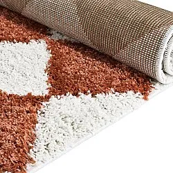 Koberce s chlpmi - Albi (biela/oranžová)