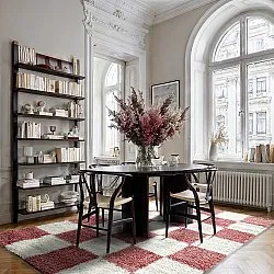 Koberce s dlhým vlasom - Gordes (ružová/biela)