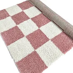 Koberce s dlhým vlasom - Gordes (ružová/biela)