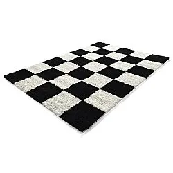 Koberce s dlhým vlasom - Gordes (čierna/biela)