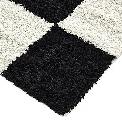 Koberce s dlhým vlasom - Gordes (čierna/biela)