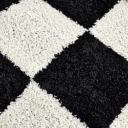 Koberce s dlhým vlasom - Gordes (čierna/biela)