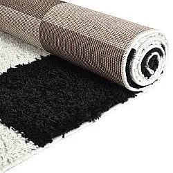 Koberce s dlhým vlasom - Gordes (čierna/biela)